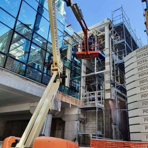 fam project posa facciate continue lamine di finitura centro commerciale montefiore cesena emilia romagna italia europa 21